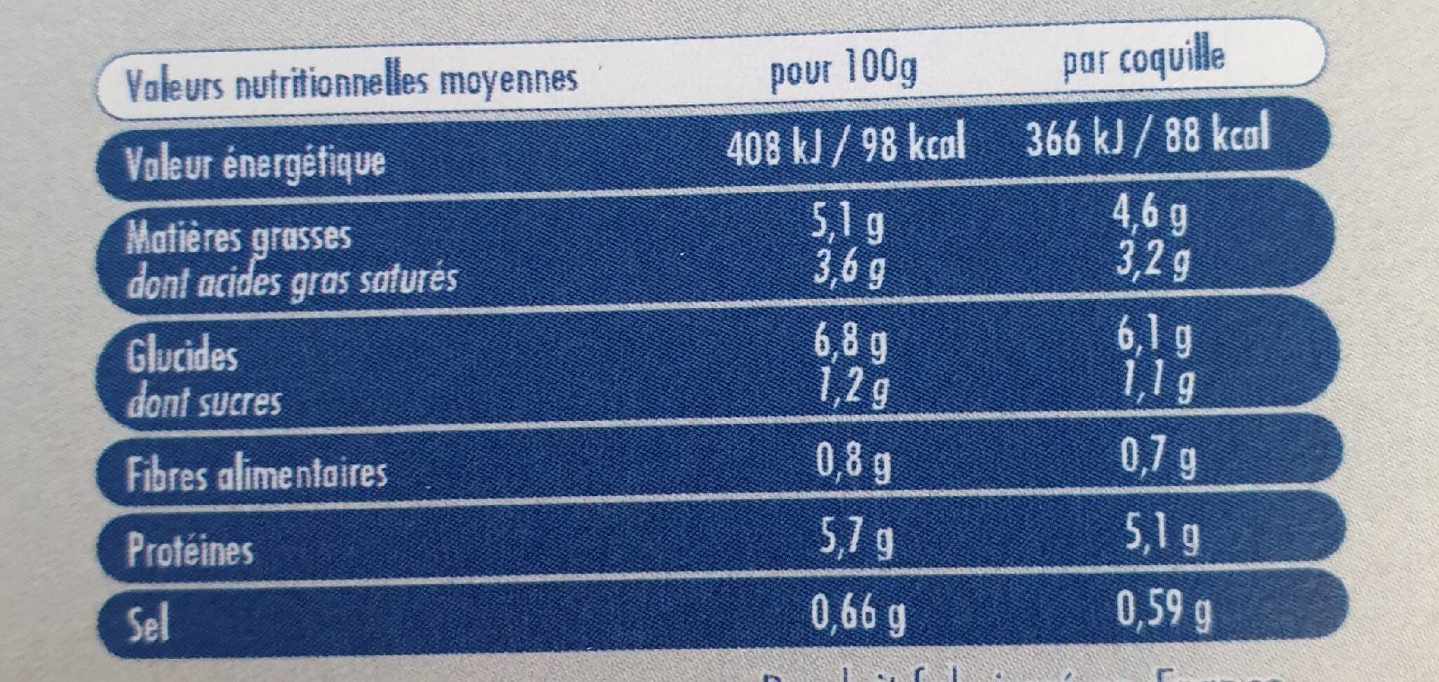 Tipiak 8 Coquilles Saint-Jacques Fondue de Poireaux packshot