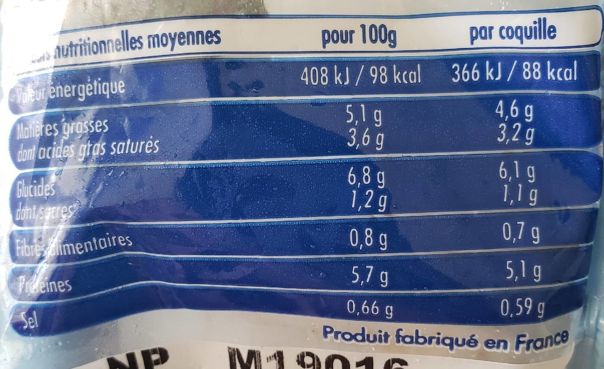 Tipiak 5 coquilles Saint-Jacques fondue de poireaux packshot