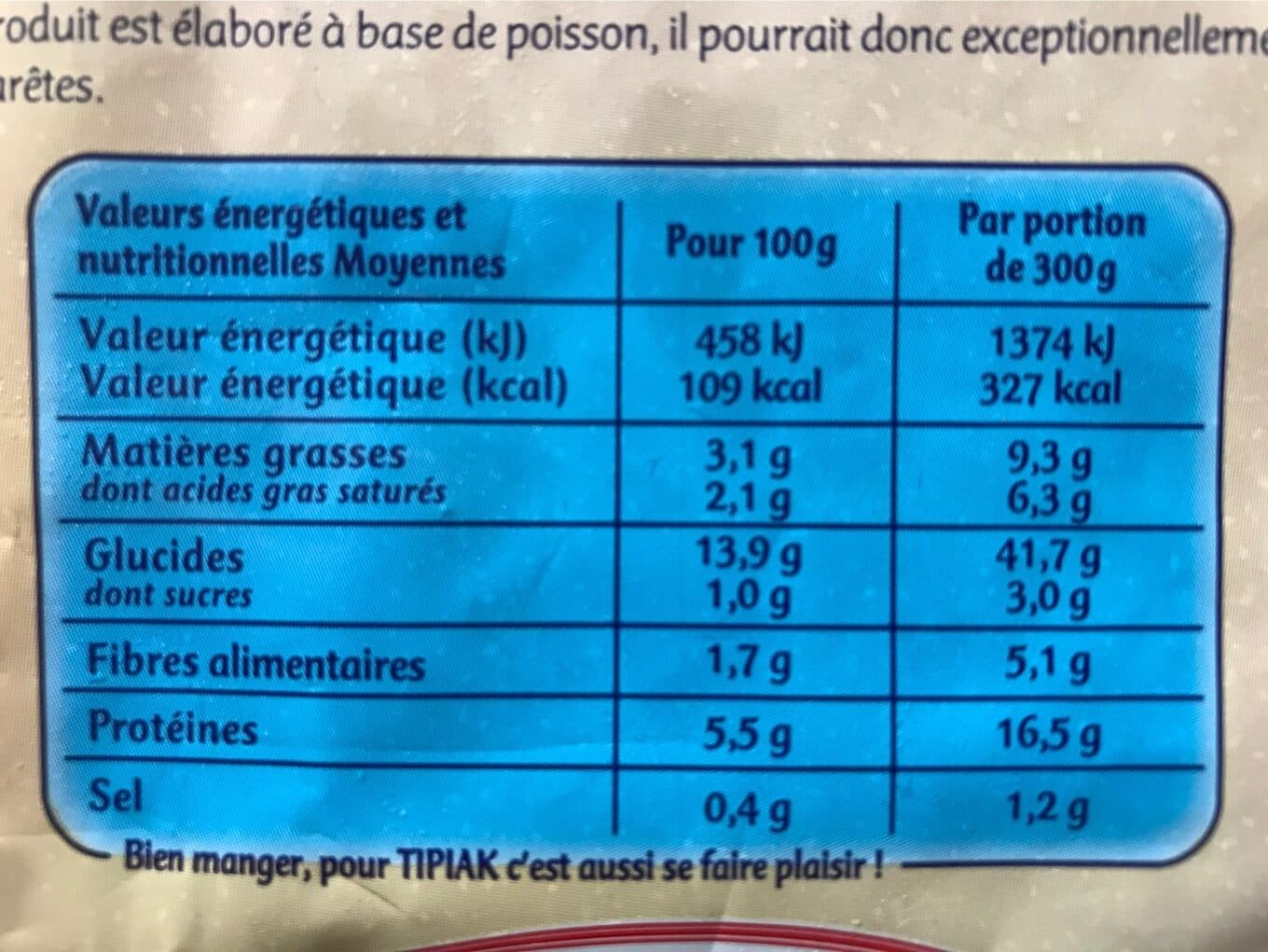 Tipiak Tagliatelles aux fruits de mer packshot