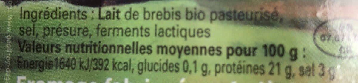 Open Food Facts La fedette brebis bio packshot