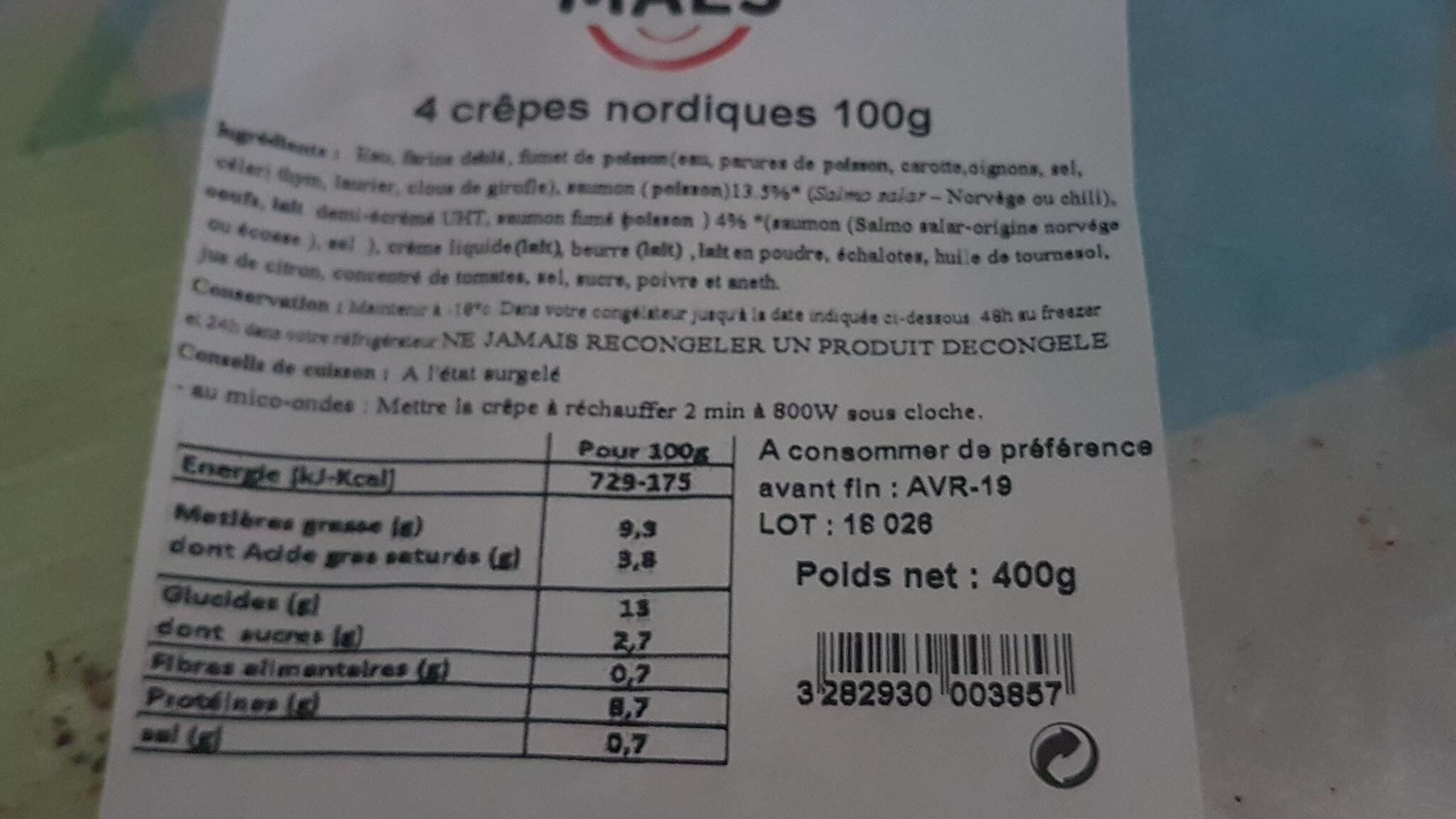 Maës 4 crêpes nordiques 100g packshot