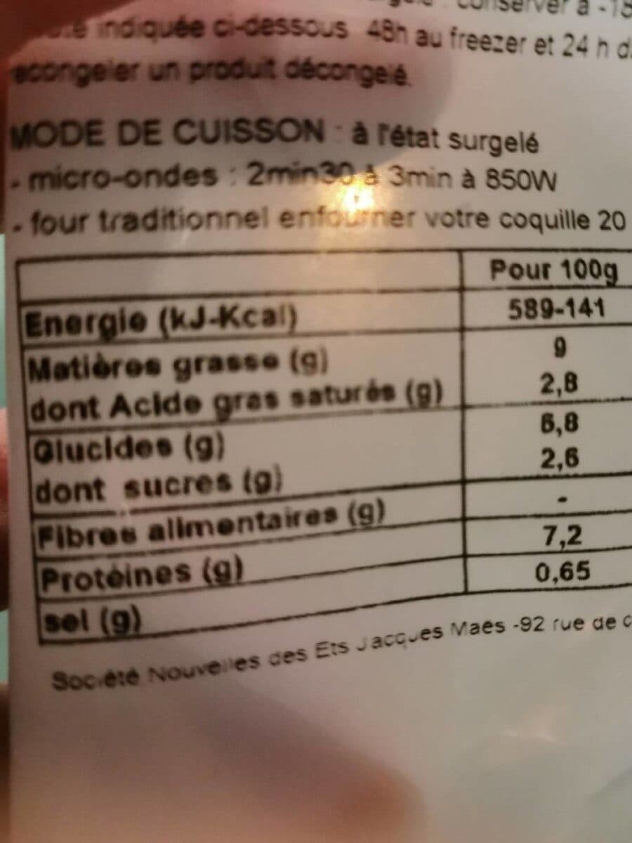 Open Food Facts Coquilles duo poisson packshot