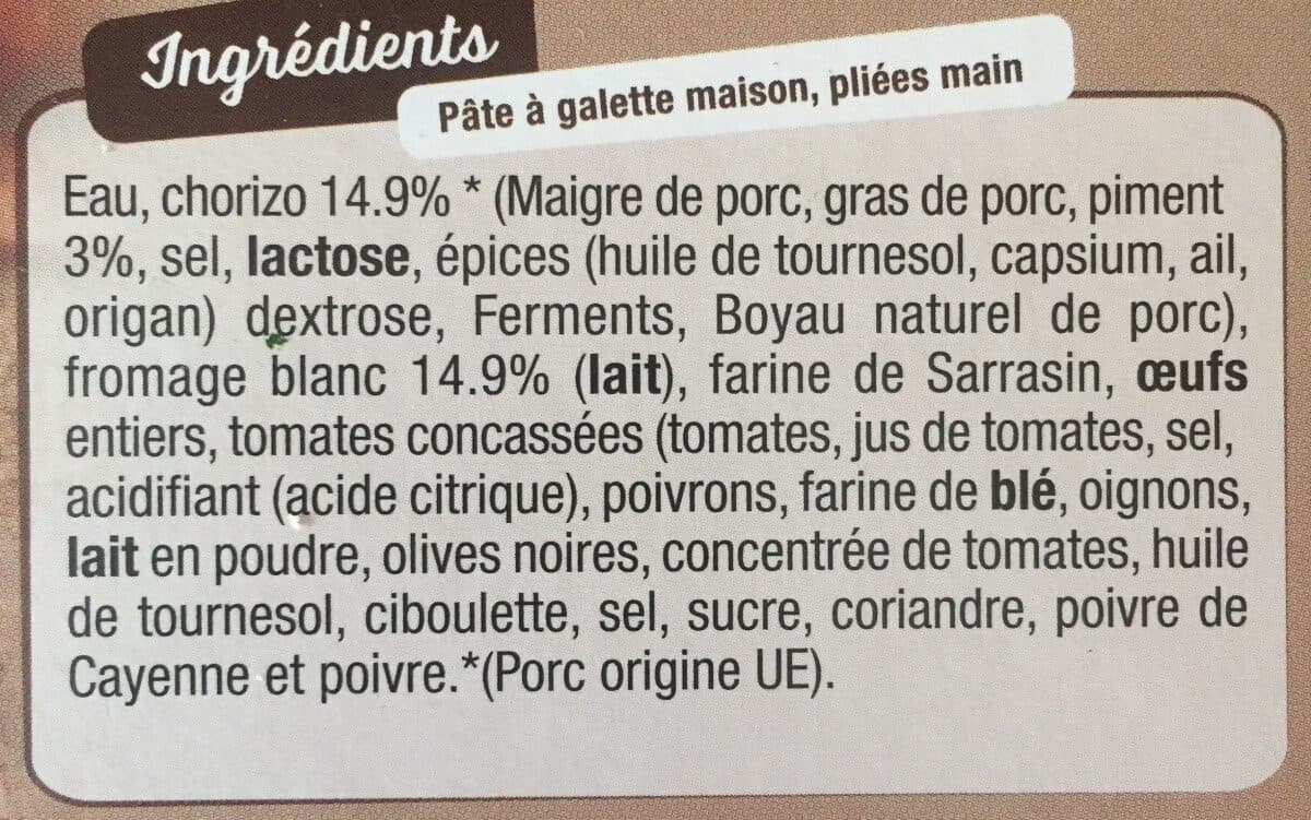 Maes 2 Galettes Chorizo & Légumes packshot