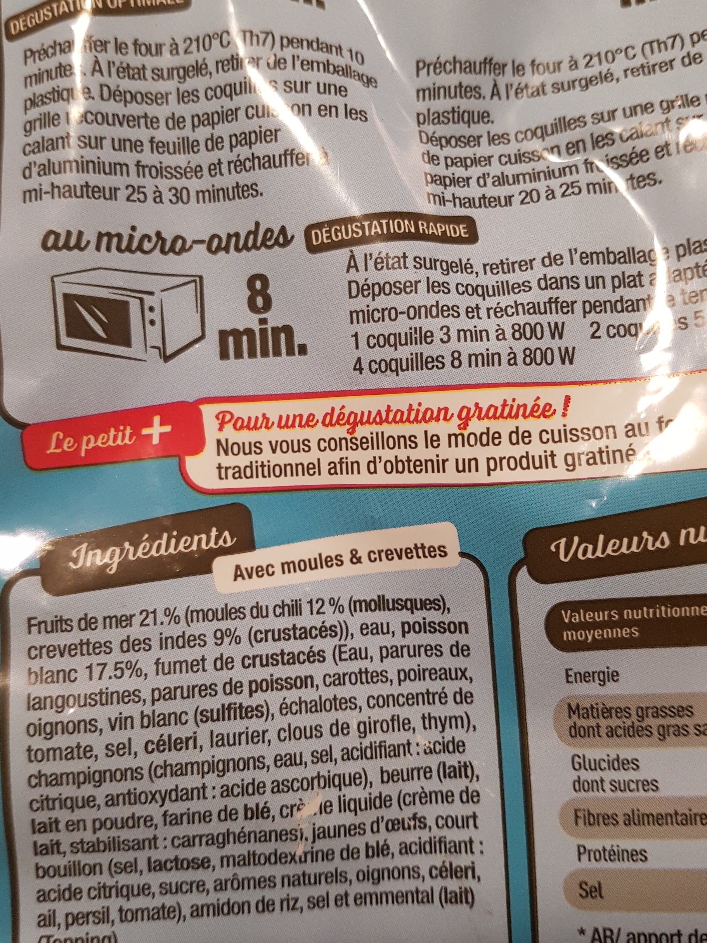Maës 4 coquilles de poisson et fruits de mer packshot