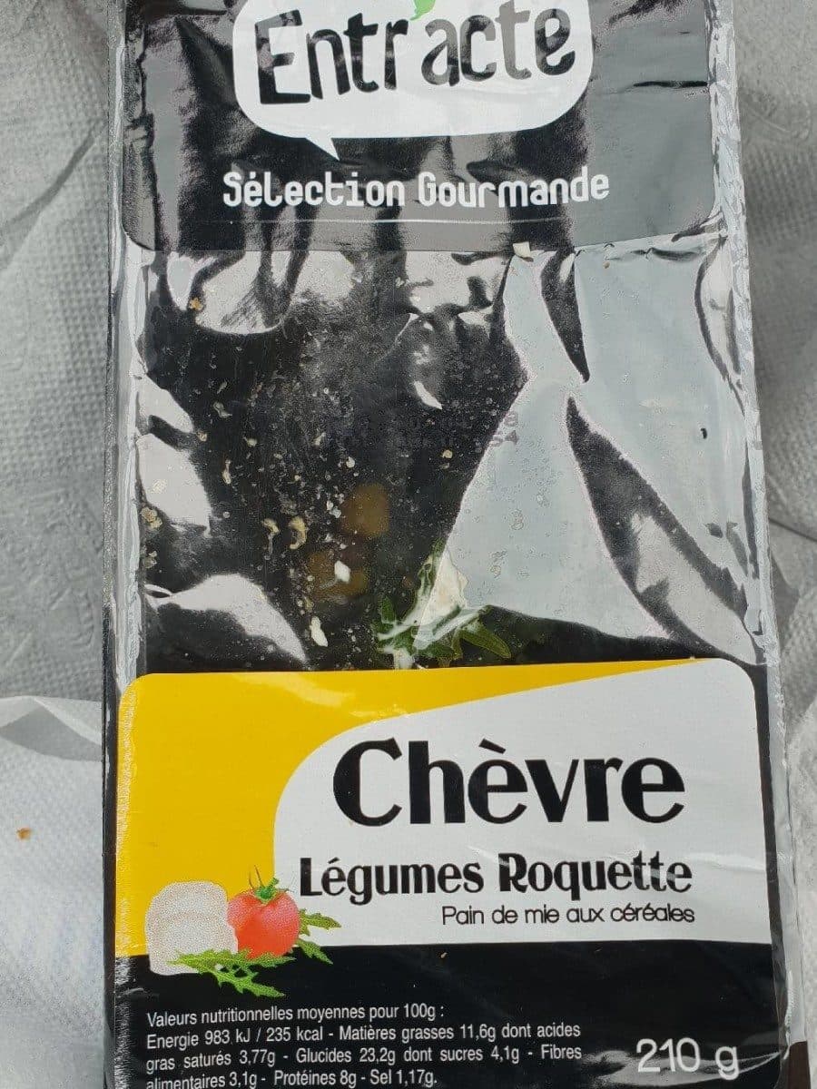 Entracte Sandwich chèvre et légumes packshot
