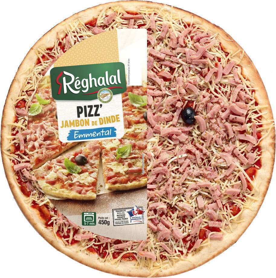 Réghalal Pizza jambon de dinde emmental halal packshot