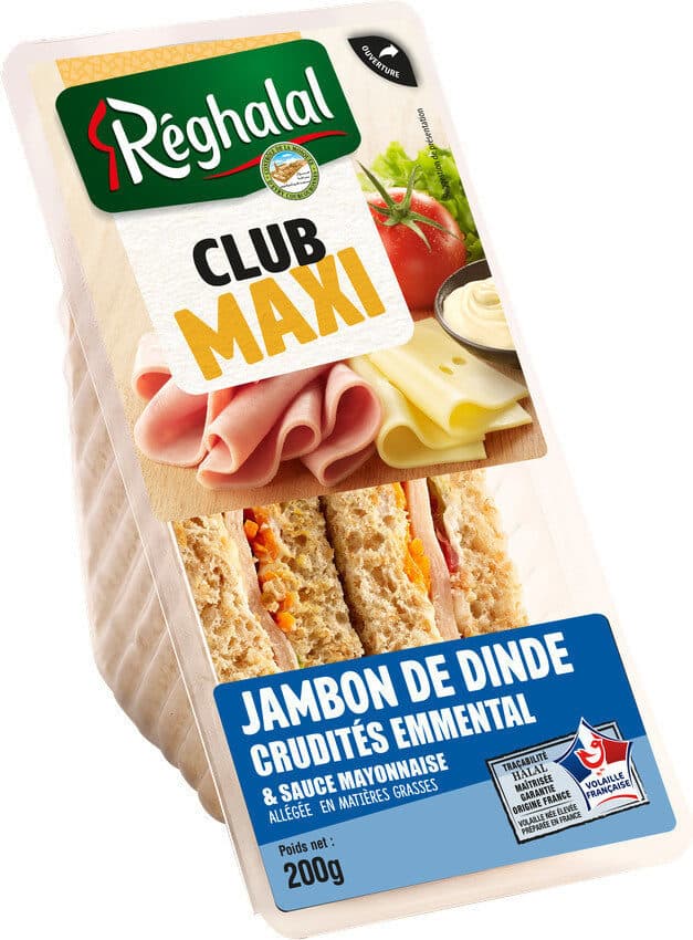 Réghalal Sandwich maxi dinde emmental packshot