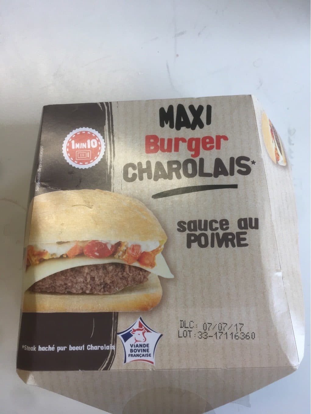 Open Food Facts Maxi burger charolais packshot
