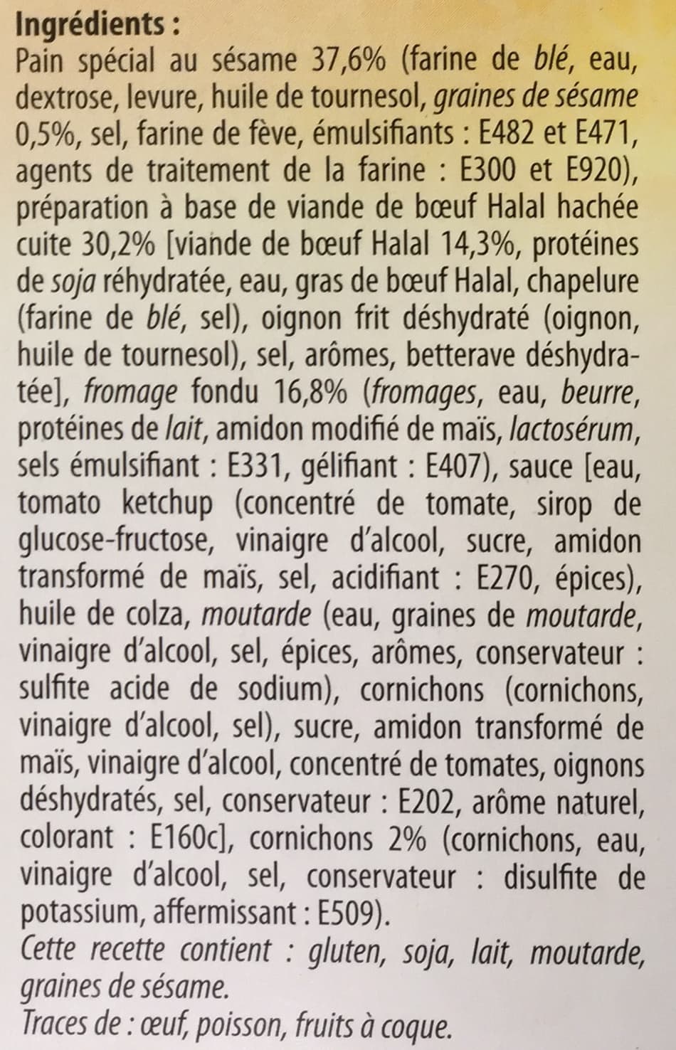 Réghalal Cheeseburger packshot