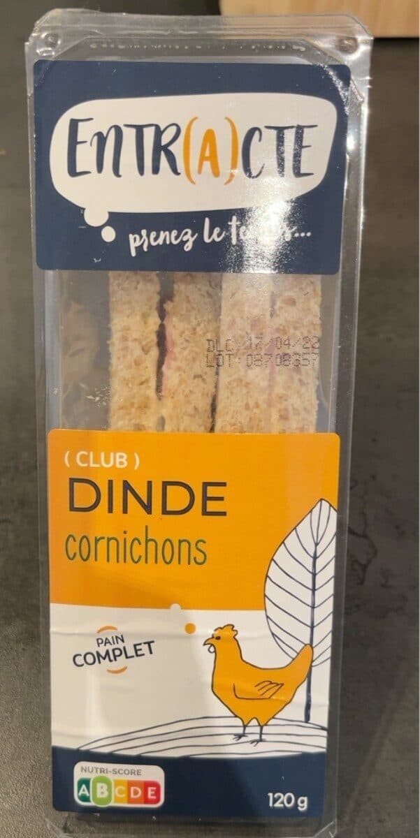 Entracte Club Dinde cornichons packshot