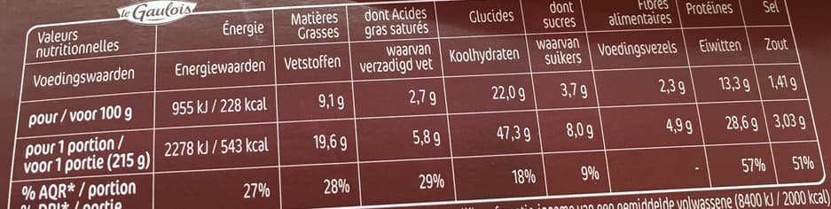 Le Gaulois Extra burger haché de volaille fromage fondu bacon packshot