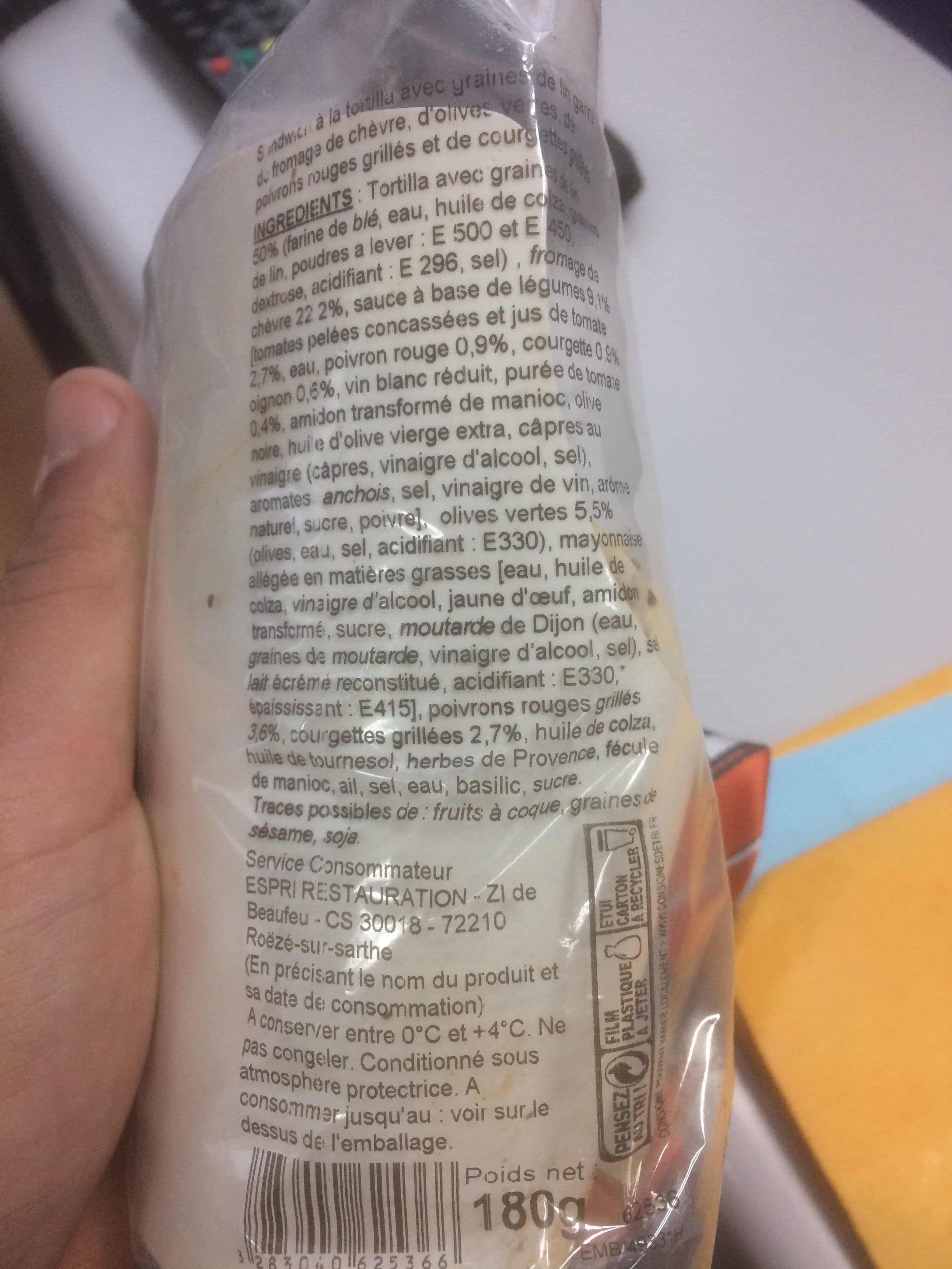 Entracte Wrap chevre packshot