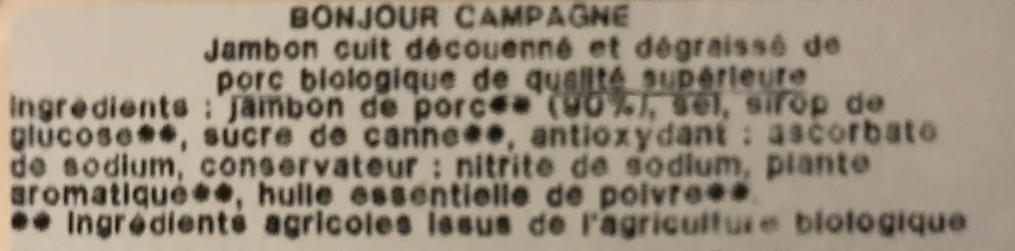 Bonjour Campagbe Jambon cuit décournné dégraisser packshot