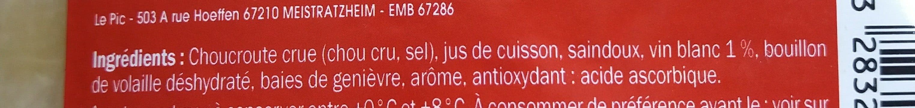 Frank Choucroute cuite au vin blanc packshot