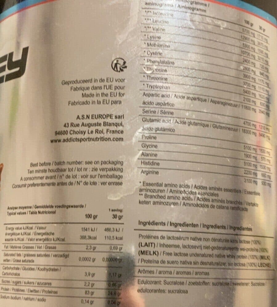 Open Food Facts Whey zero packshot