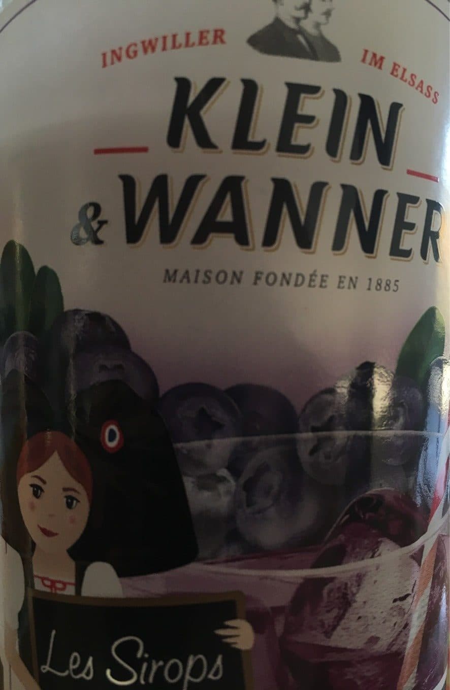 Ingwiller Im Elsass Klein & Wanner Sirop de myrtille packshot