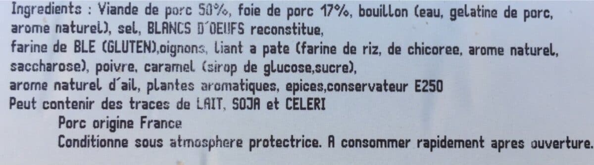Open Food Facts Pâté de campagne packshot