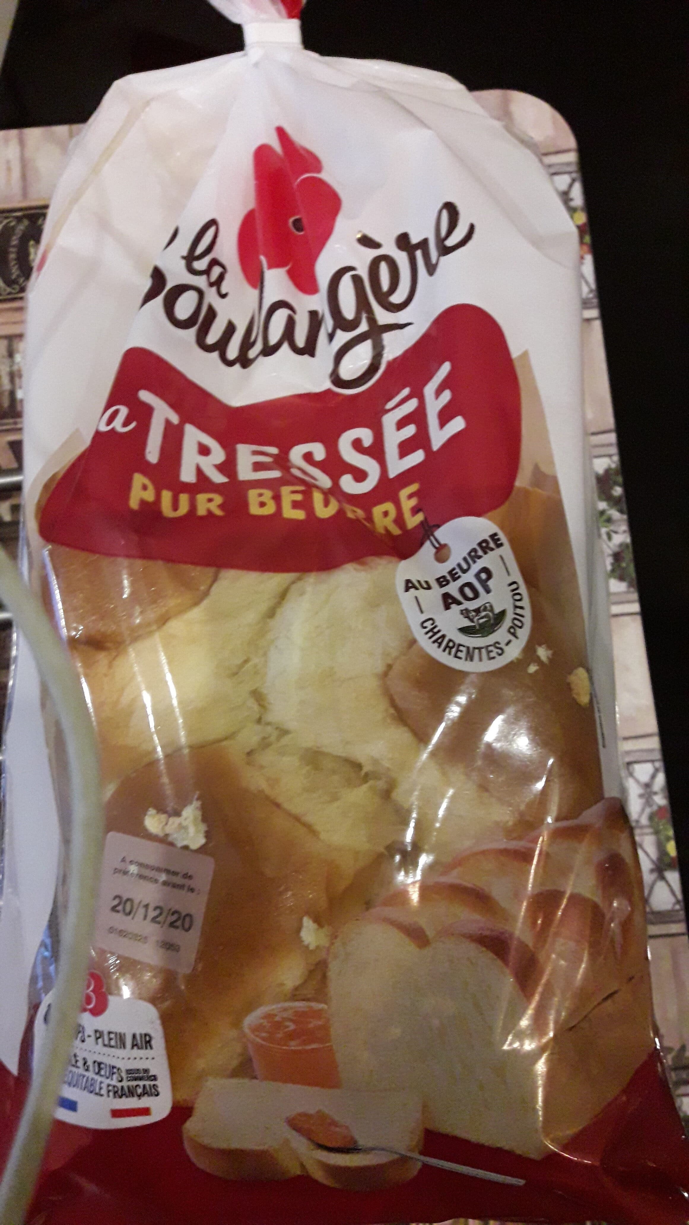 La boulangère Brioche tressée pur beurre 800g packshot