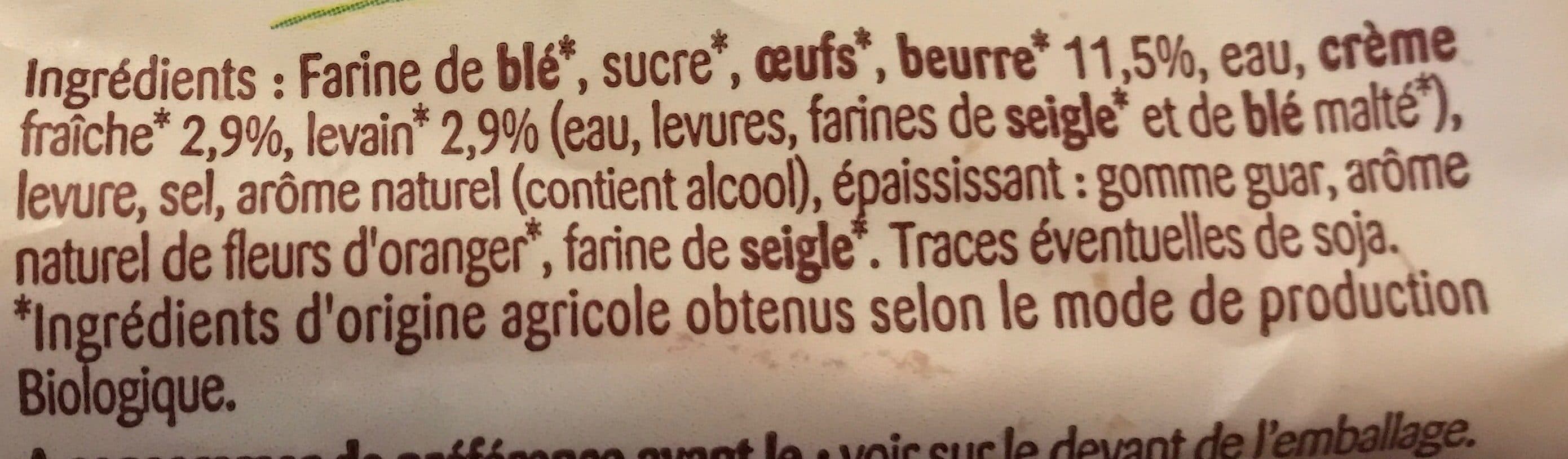 La Boulangère Gâche tranchée pur beurre bio packshot