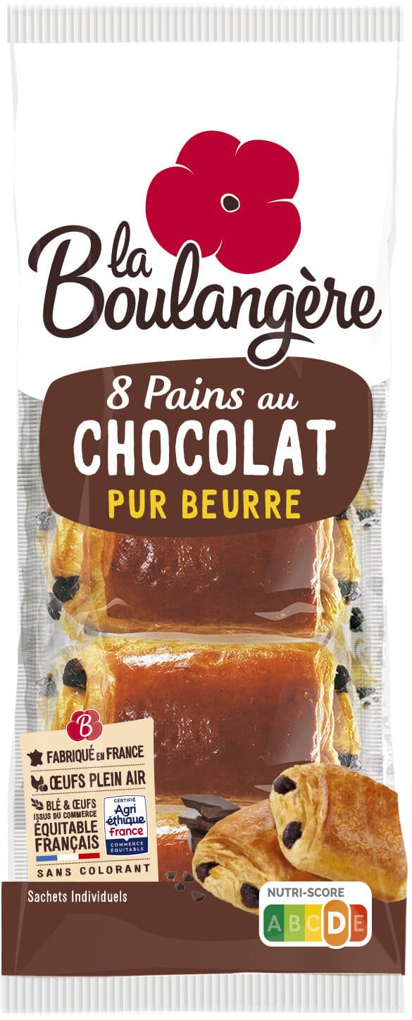 La Boulangère 8 Pains au chocolat pur beurre 400g packshot