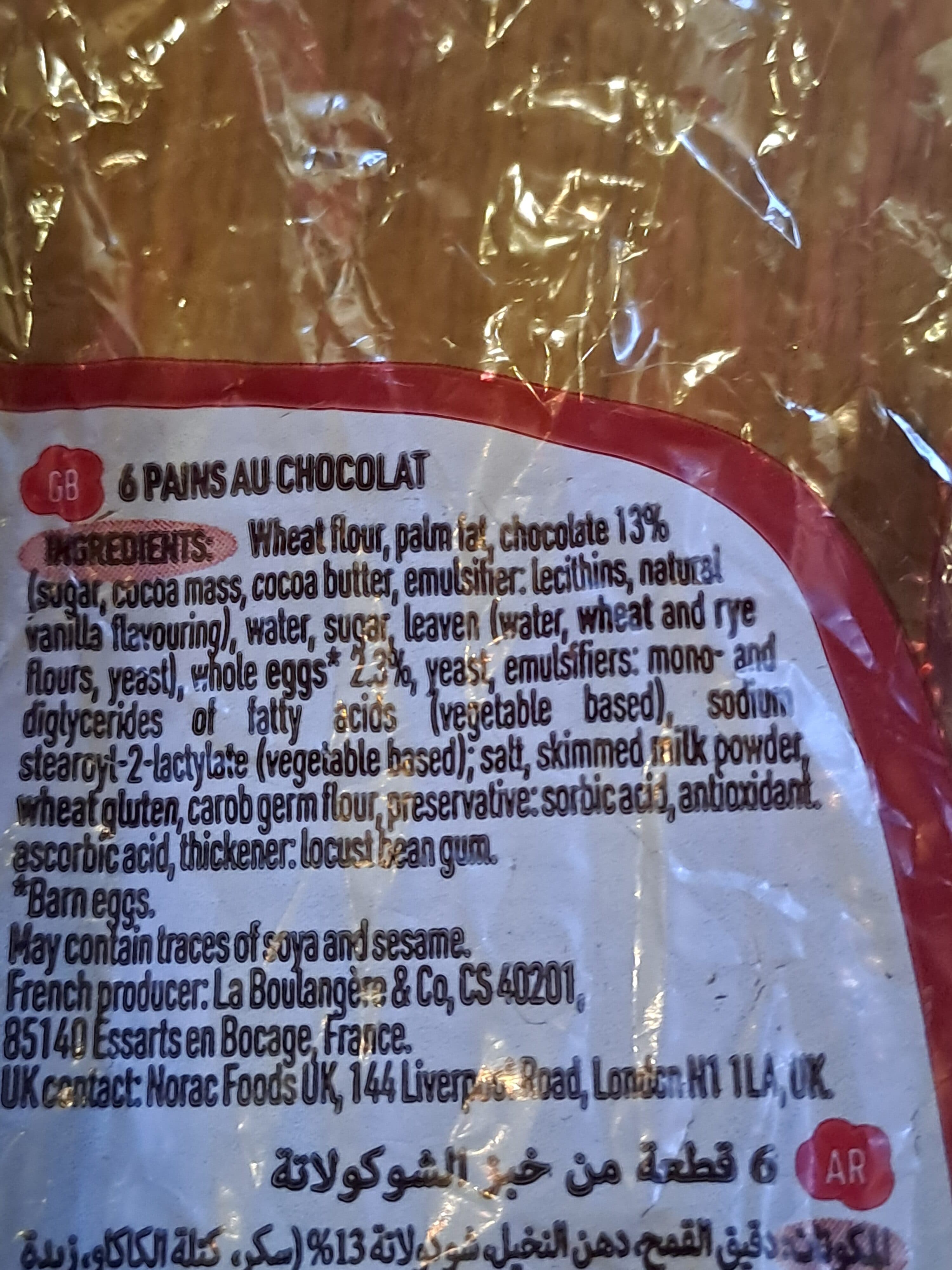 La Boulangère 6 Pain au Chocolat packshot