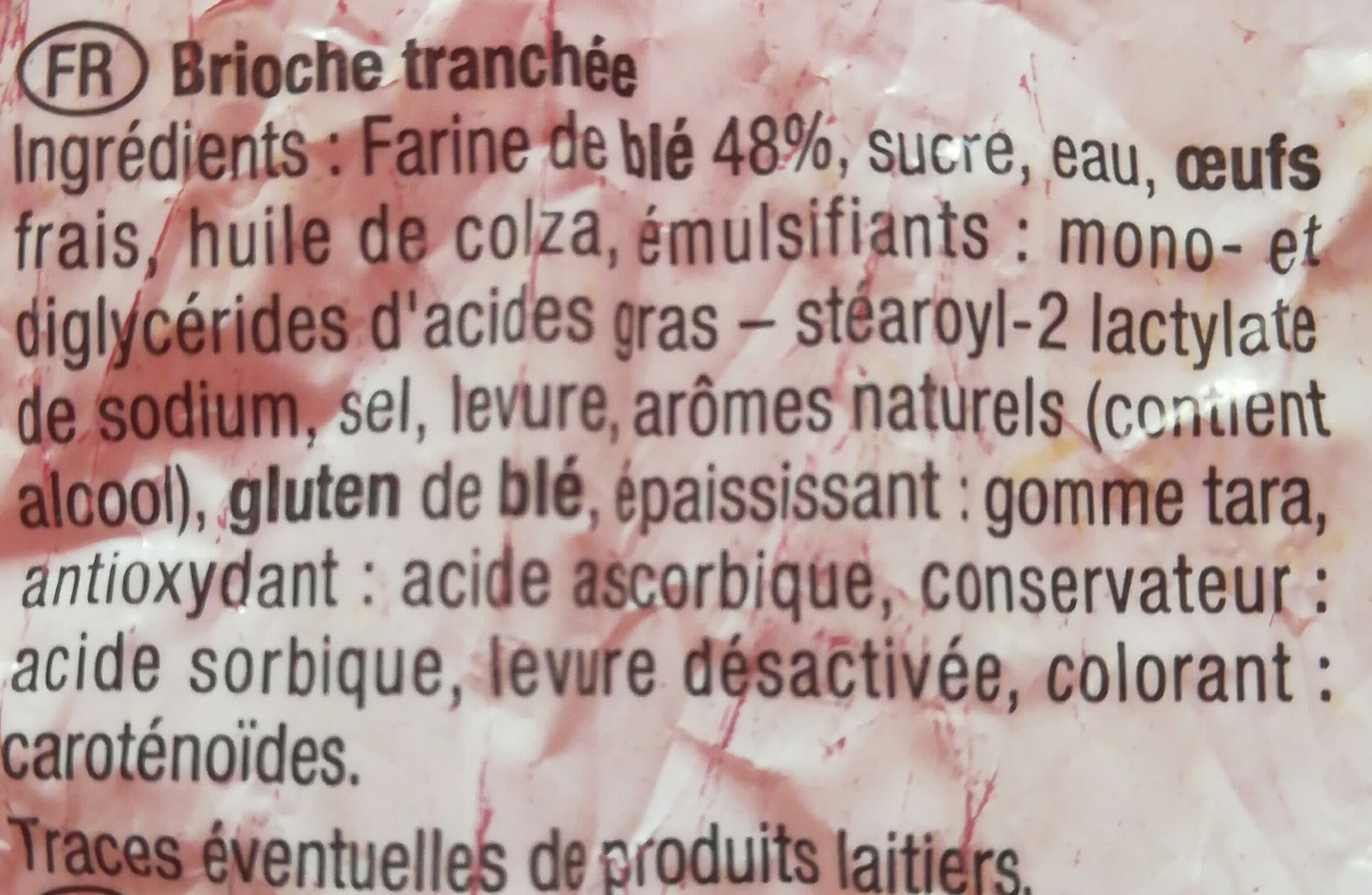Sans marque Brioche Tranchée Nature packshot