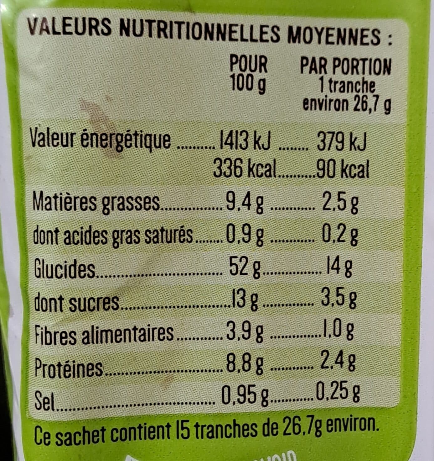 La Boulangère Brioche Tranchée Bio 400g packshot