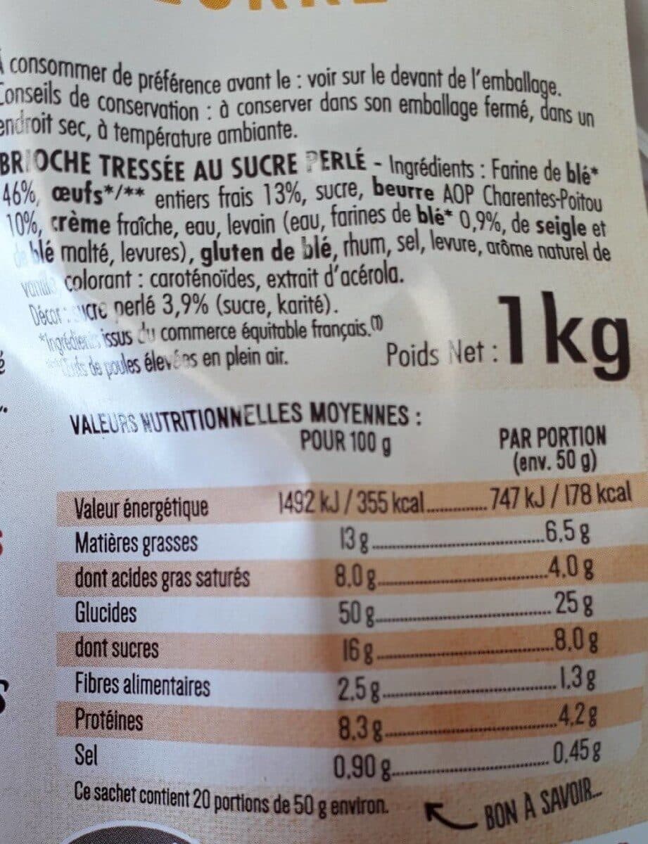 La Boulangère Brioche tressée aux Délices des Alouettes pur beurre 1kg packshot