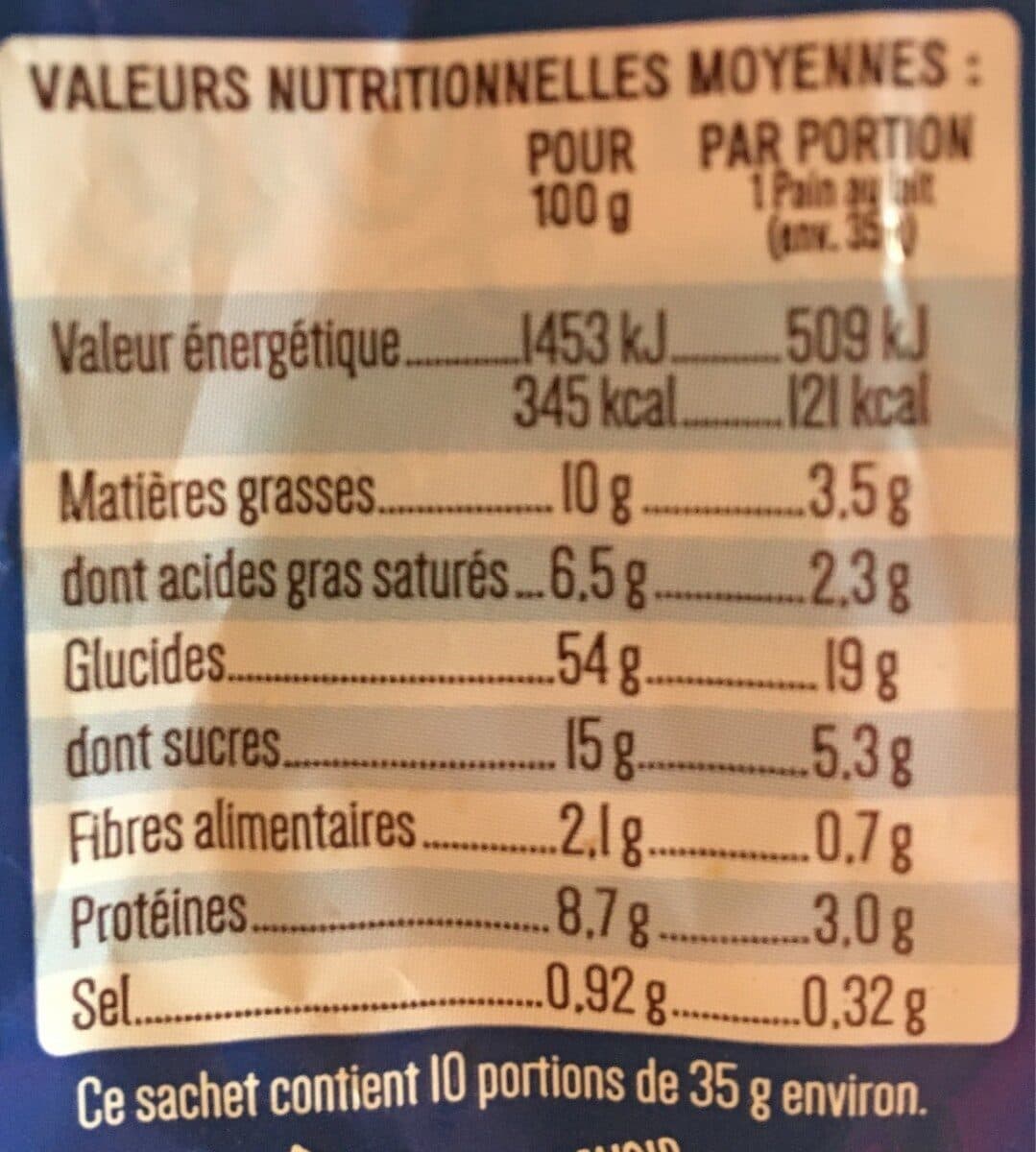 La Boulangère 10 Pains au lait frais pur beurre 350g packshot