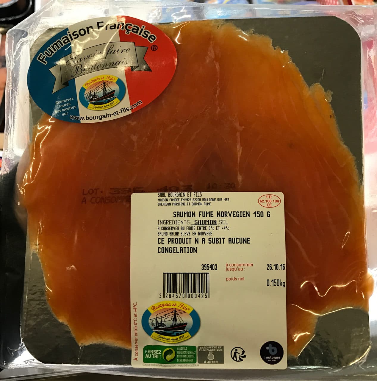 Bourgain et Fils Saumon fumé Norvégien packshot
