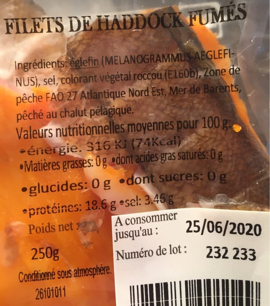 Bouzgain Et Fils Filets de haddock fumé packshot