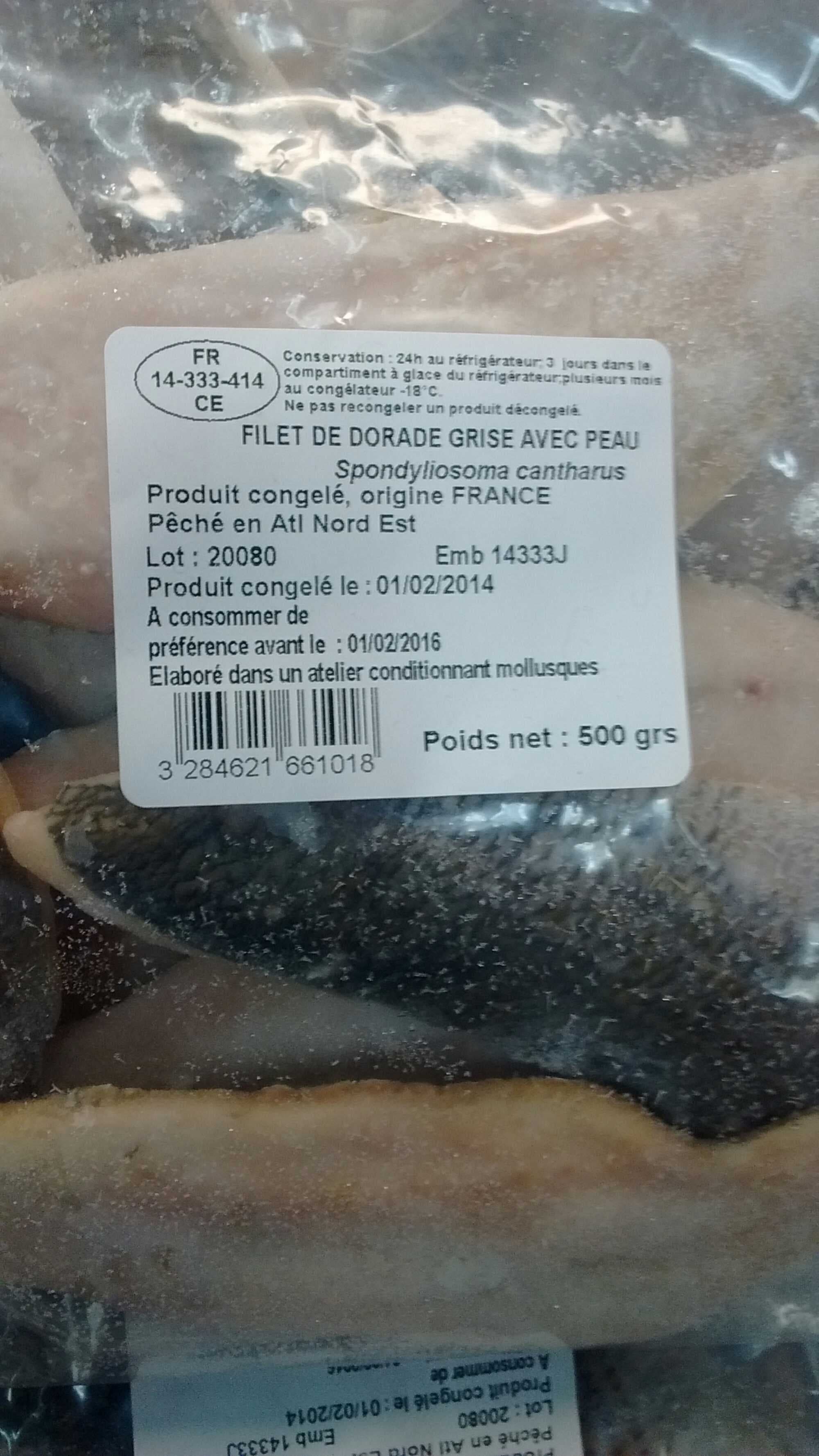 Sans marque Filet de Dorade grise avec peau packshot