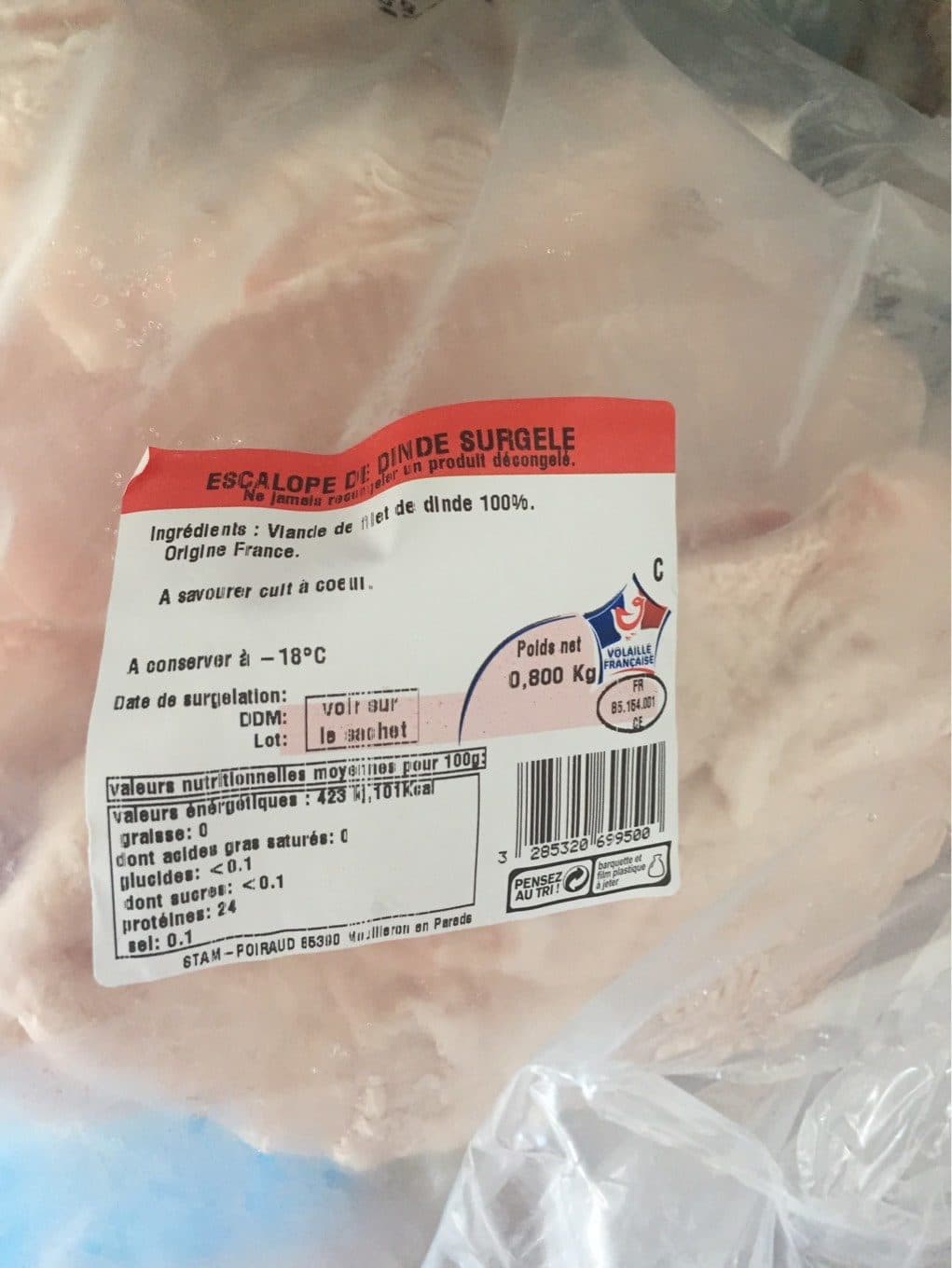 Ecomiam Escalope de dinde surgele packshot