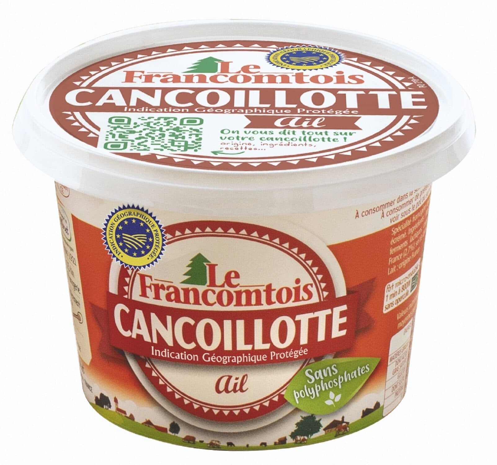 Le Francomtois Cancoillotte IGP Ail 250g marque packshot