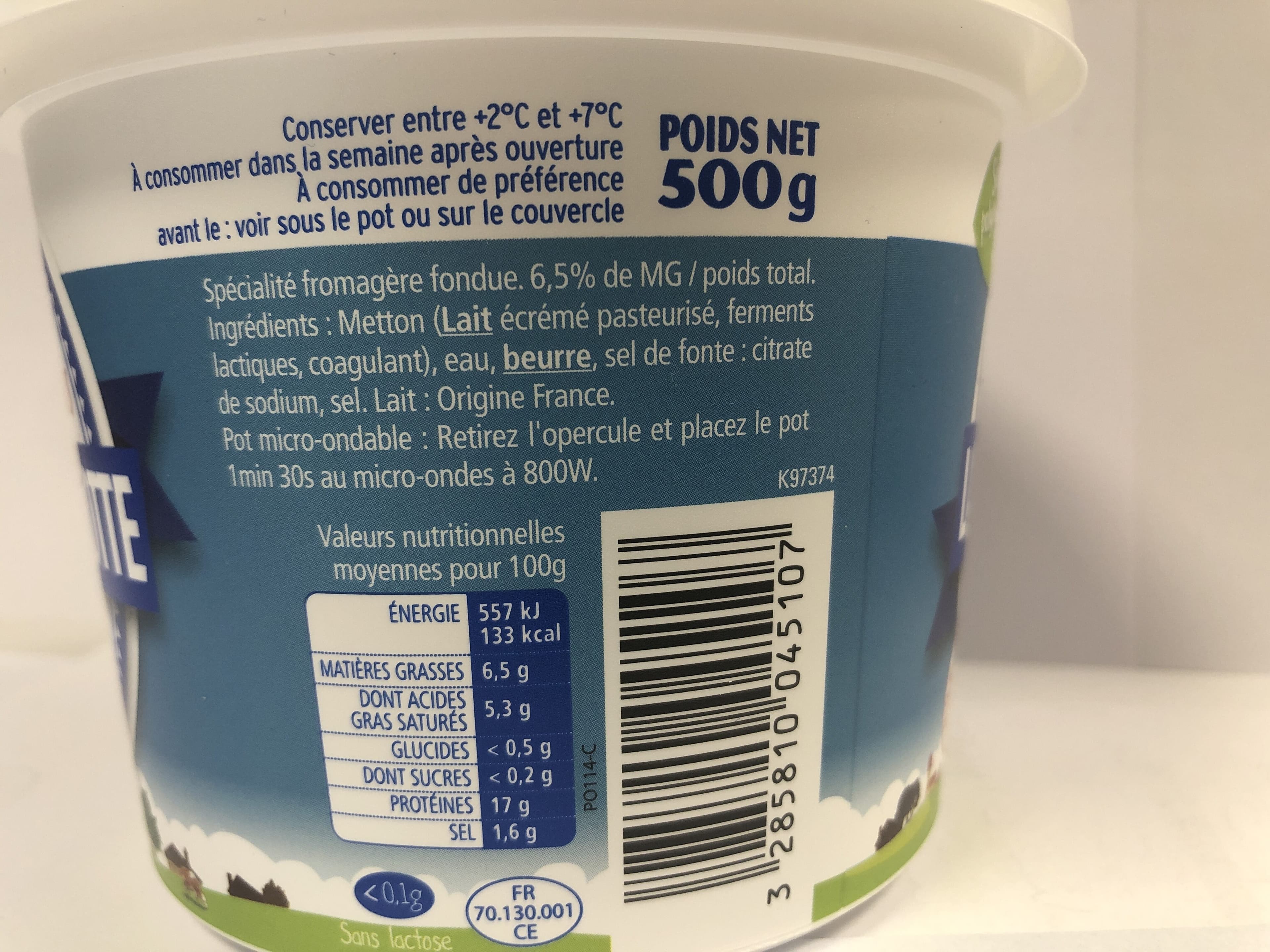 Fromagerie Milleret Cancoillotte Nature packshot