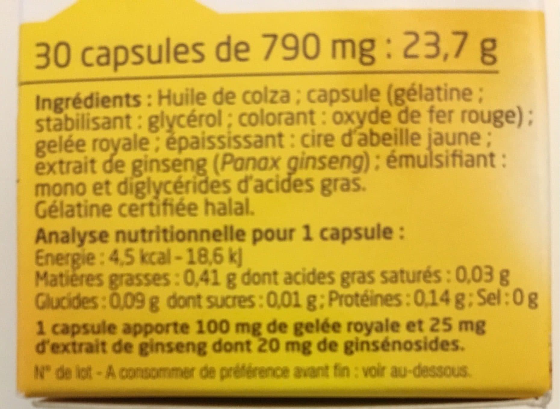 Nectar Royal Gelée Royale + Ginseng 30 Capsules packshot