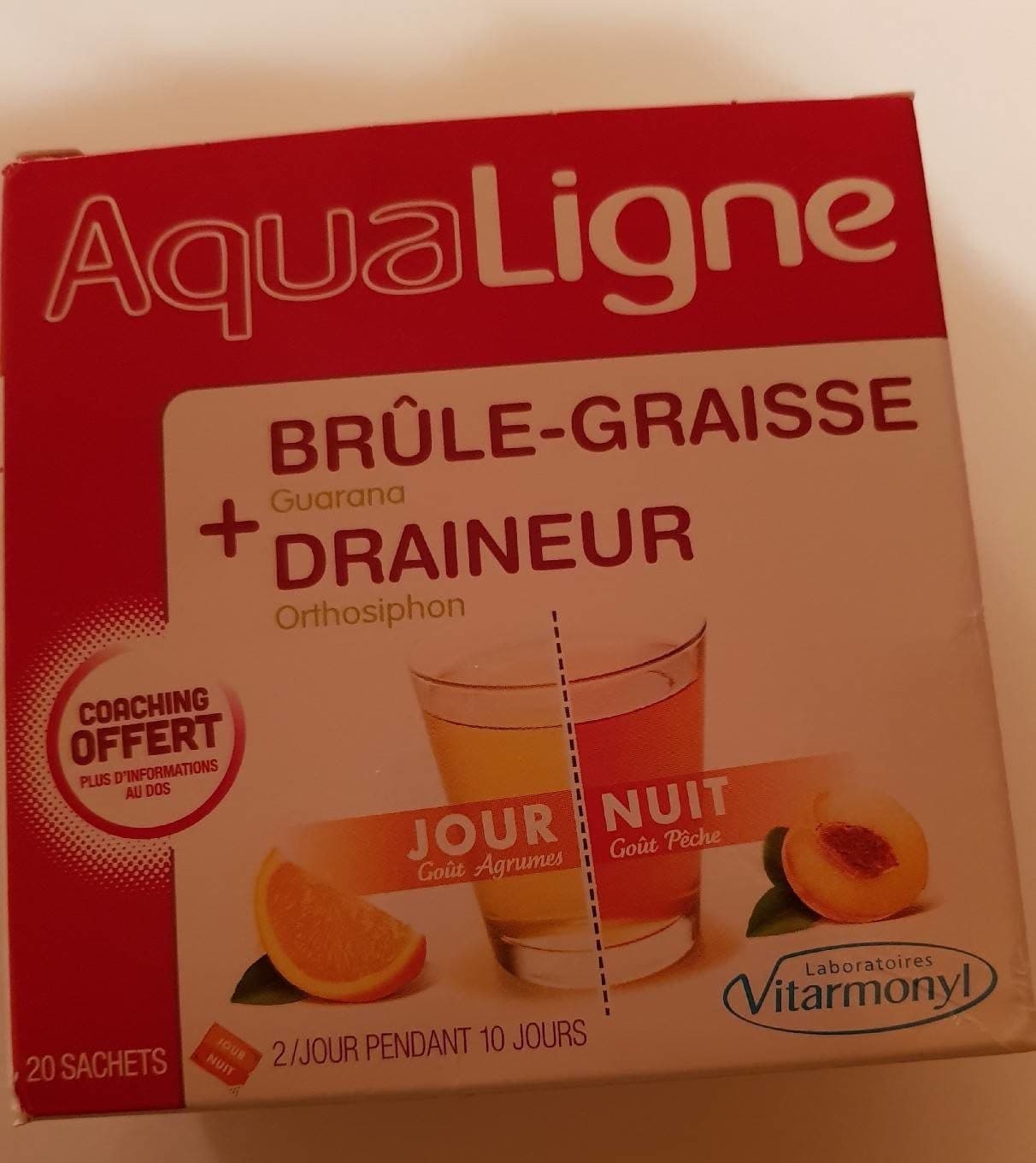 AquaLigne Vitarmonyl Aqua Ligne Brûle-graisse + Draineur Sachets packshot