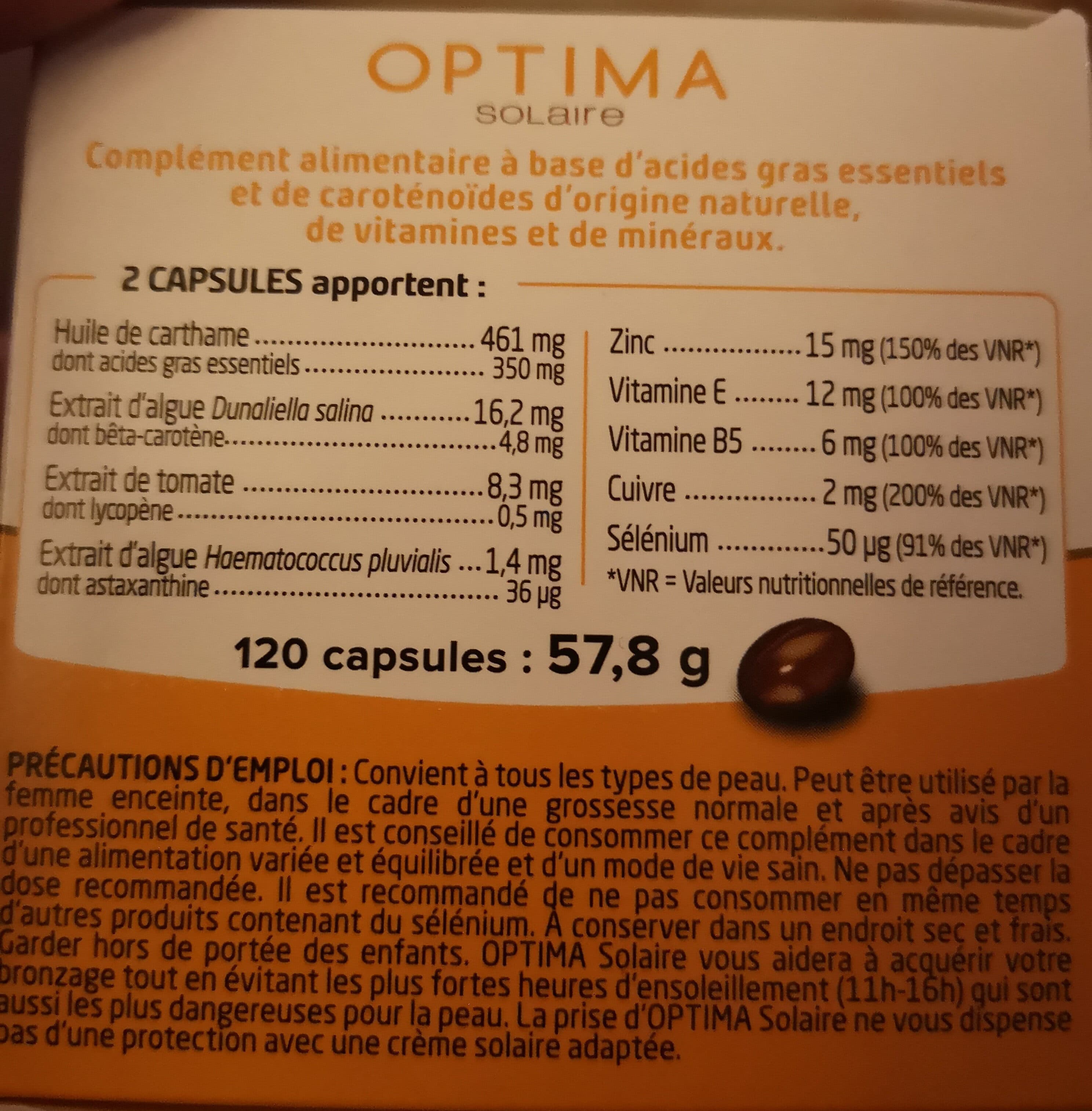 Optima Complément Alimentaire packshot