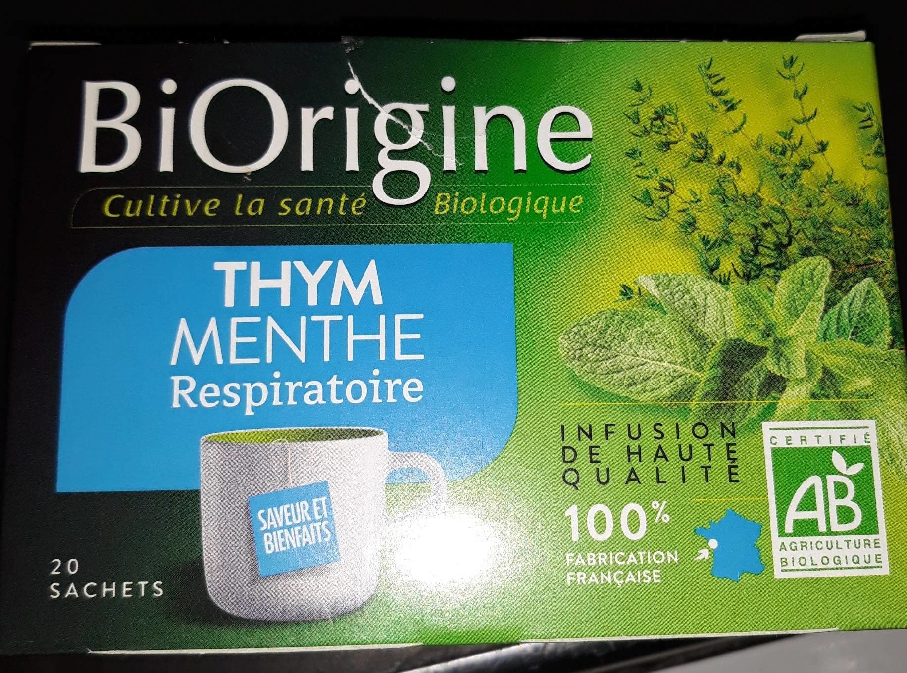 Biorigine Thym menthe respiratoire packshot