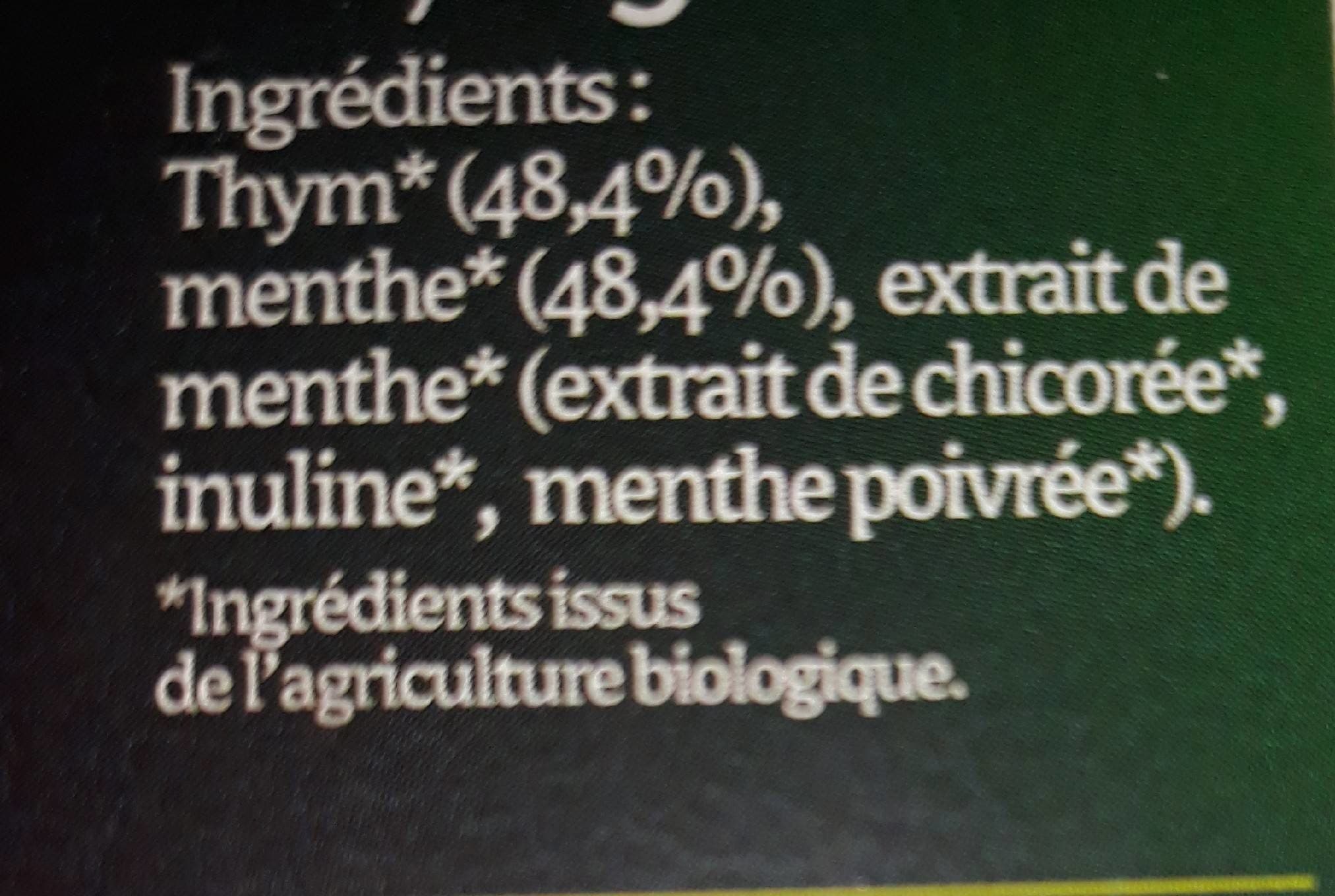 Biorigine Thym menthe respiratoire packshot