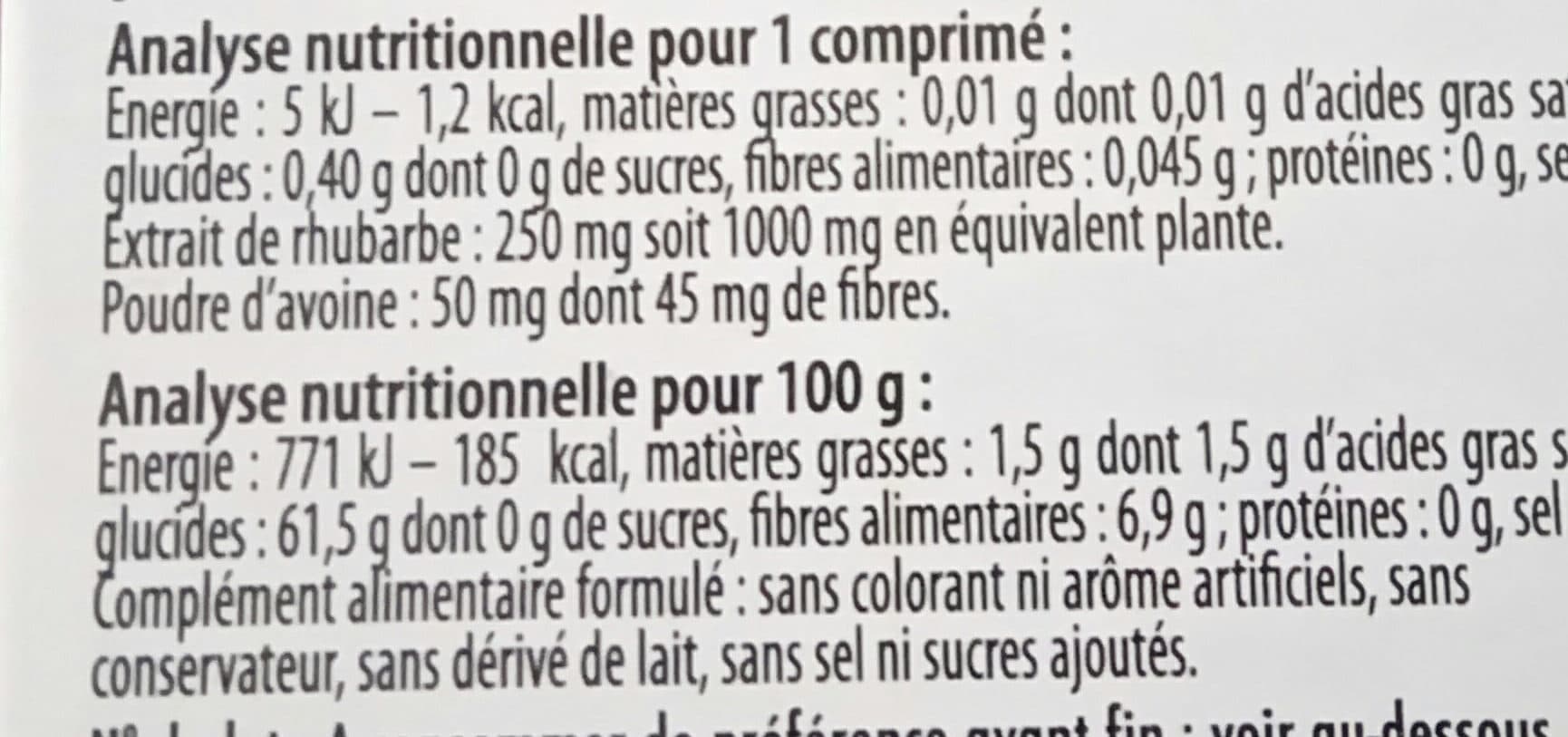 Laboratoires vitarmonyl Rhubarbe fibres packshot