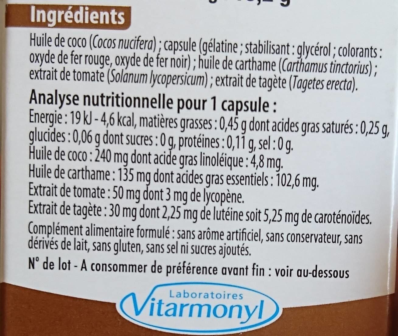 Laboratoires vitarmonyl Huile ensoleillante packshot