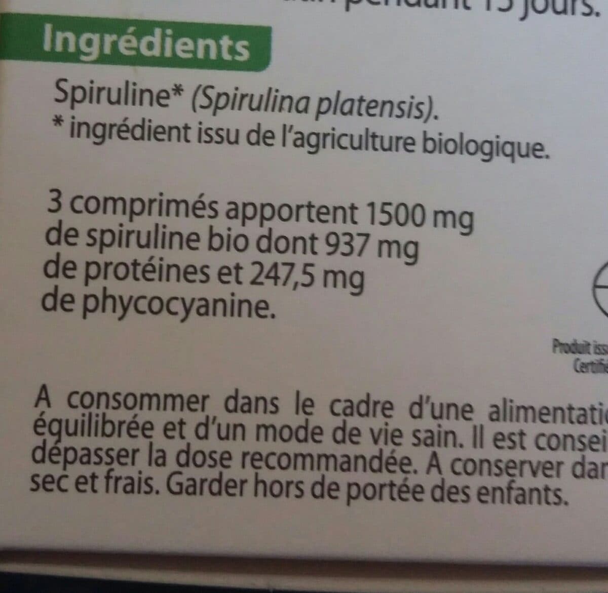 Vitarmonyl Spiruline végétale packshot