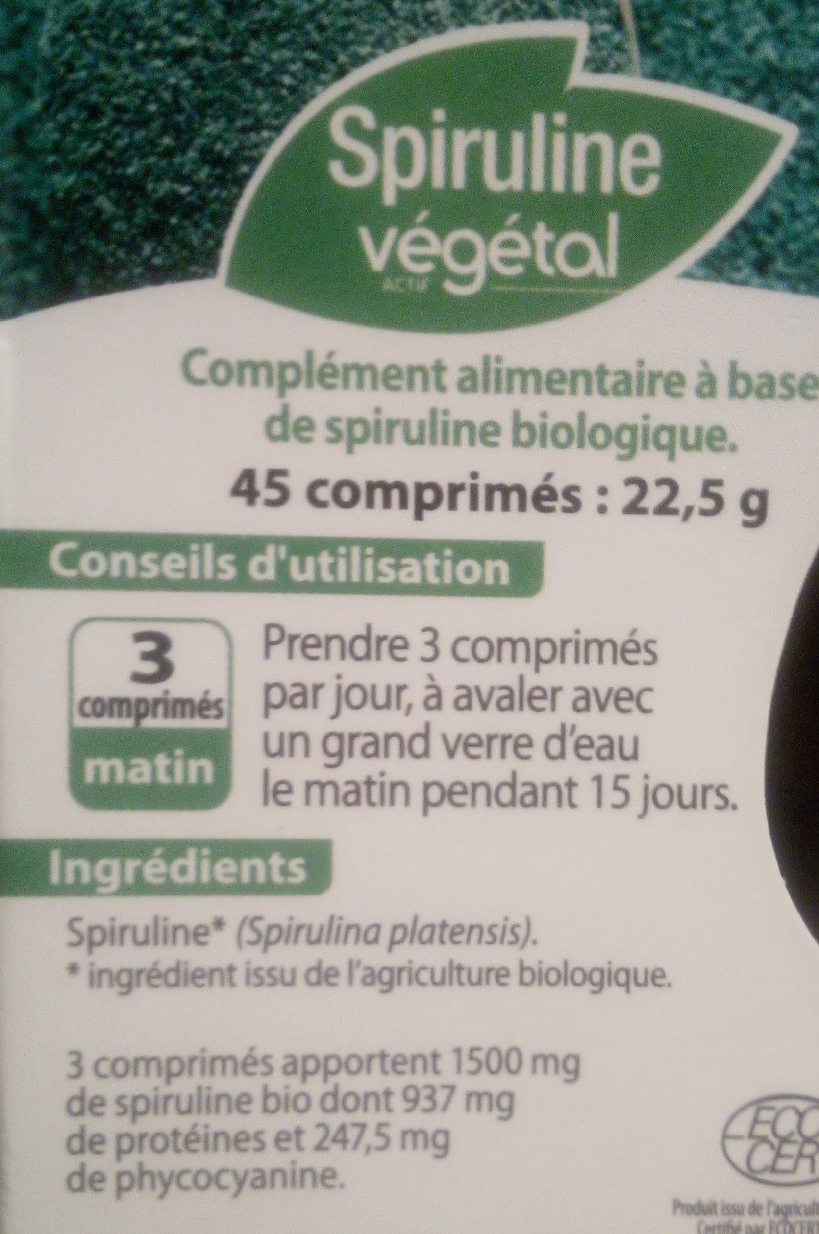 Vitarmonyl Spiruline végétale packshot
