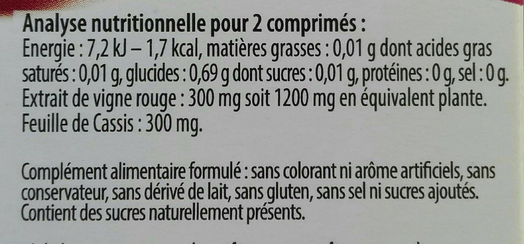 Vitarmonyl Vigne rouge cassis, complément alimentaire formule concentrée packshot