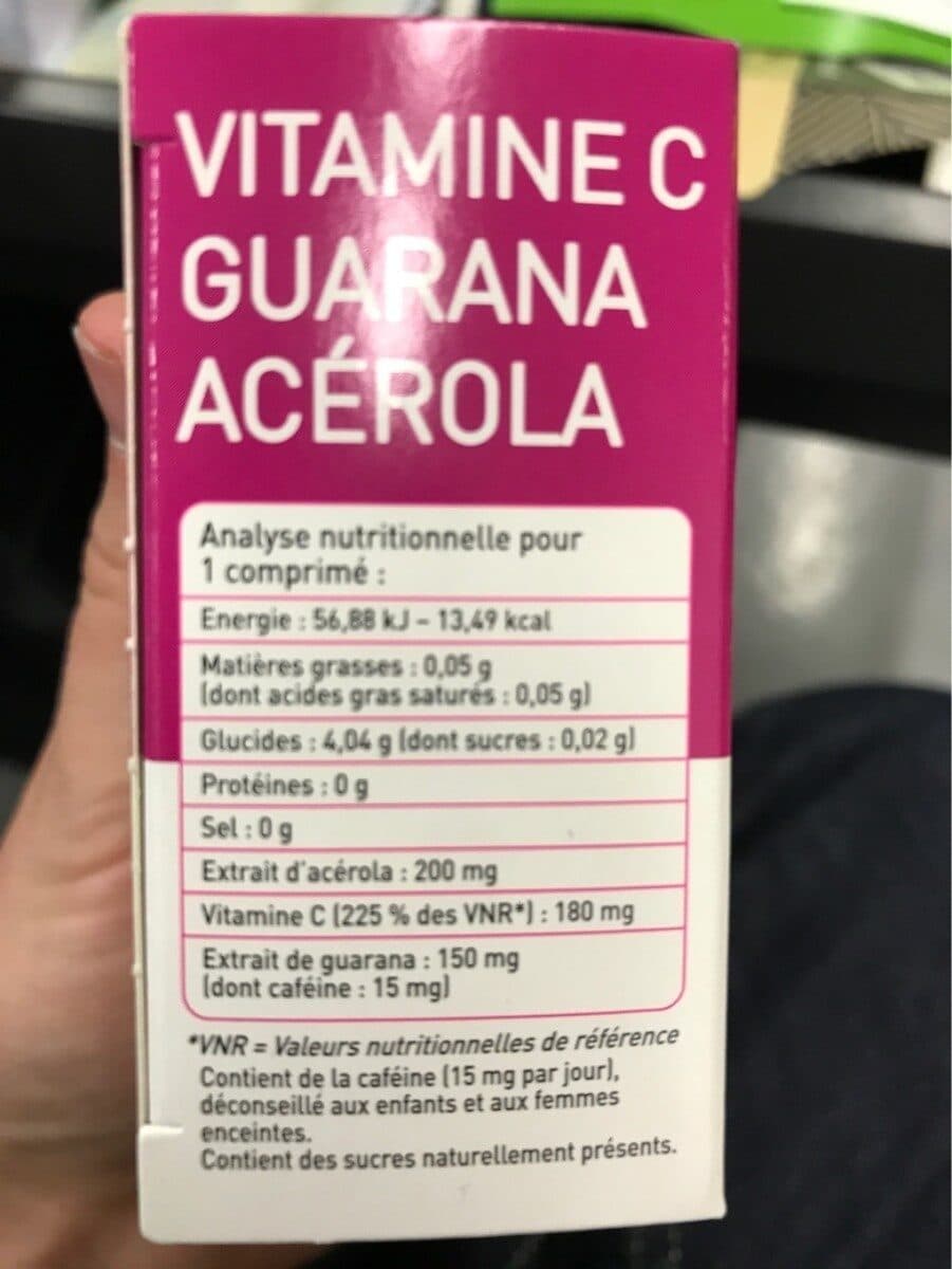 Open Food Facts Vitarmonyl Vitamine C120 + Guarana packshot