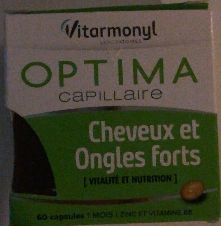 Open Food Facts Optima capillaire Cheveux et ongles forts, capsules packshot