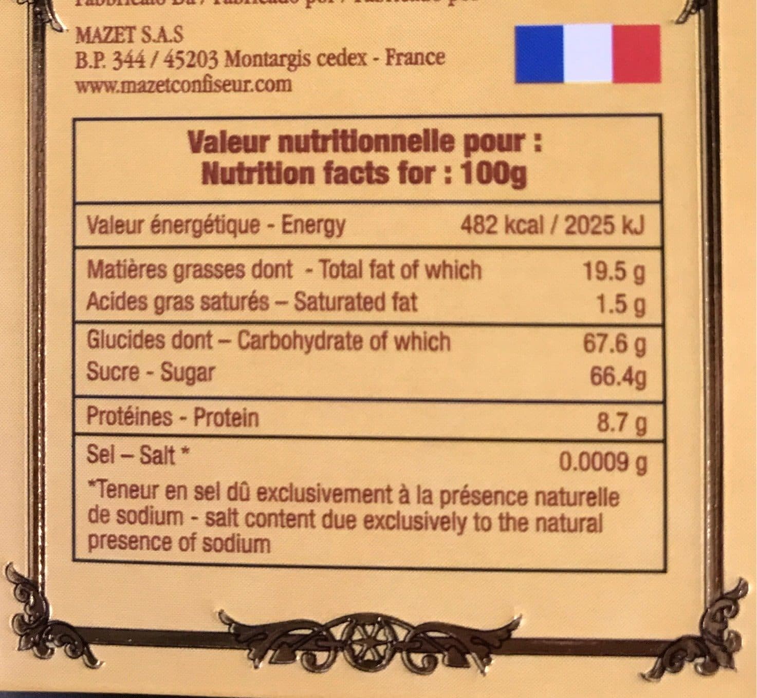 Mazet Mandelkrokant 'mazet Amandes Grillés packshot
