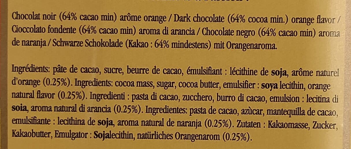Mazet Chocolat noir arôme orange packshot