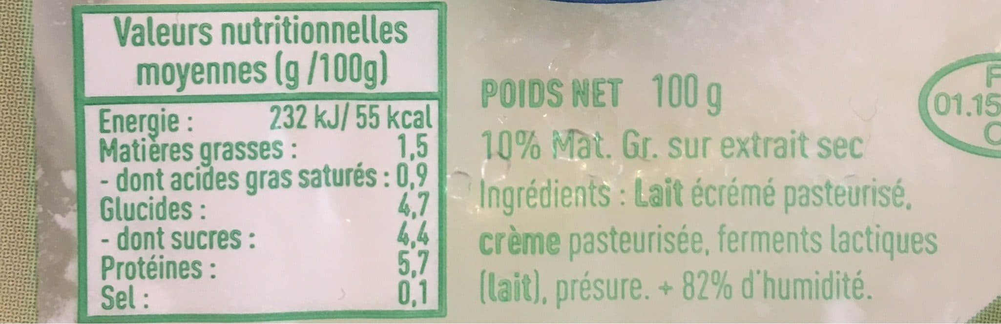 Etrez Fromage Frais 6x100g 1, 5% mg packshot